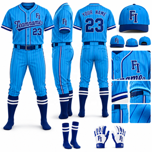 Uniforme de Béisbol Personalizado para Hombre con Sublimación OEM, Jersey de Práctica de Club con Alta Elasticidad y Absorción de Humedad, con Logotipo Bordado - Product Image 3