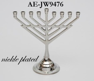 Hecho a mano sin llama Hanukkah Menorah diseño de filigrana tradicional texturizado clásico Judaica decoración del hogar Navidad Halloween - Product Image 6