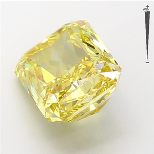 Aniva 3.76CT HPHT Lab Grown IGI Certified Fancy Vivid Yellow Rectangular Cut Diamante suelto Modelo LG5461 para la fabricación de joyas - Product Image 2