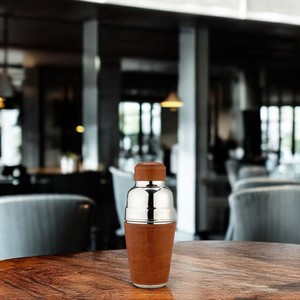 เครื่องปั่นค็อกเทลชุบเงินพร้อมหนังห่อเครื่องปั่นค็อกเทลสุดหล่อจะดูดีบนบาร์และที่บ้าน - Product Image 1