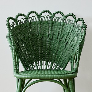 เก้าอี้นกยูงหวายสีเขียวเก้าอี้หวายแบบแฮนด์เมดเน้นเสียงสำหรับห้องนั่งเล่นตกแต่งสวนระเบียงผลิตจากเวียดนาม - Product Image 4