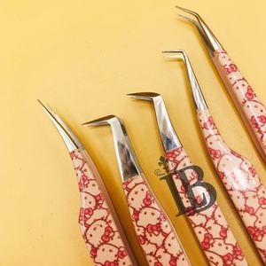 Pinzas Hello Kitty con Estampado, Pinzas para Extensión de Pestañas, Pinzas de Papel con Logotipo Estampado, Oferta de Caja de Cartón con Estilo Personalizado - Product Image 2