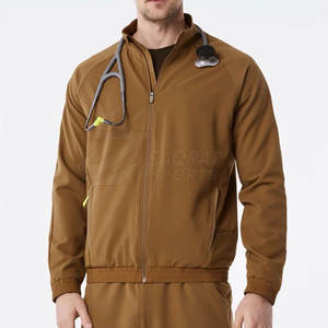 แจ็กเก็ตขัดผิวสำหรับผู้ชายเนื้อนุ่มมีกระเป๋าขัดผิวพร้อมกระดุมสแน็ปและกระเป๋าที่ใช้งานได้จริง - Product Image 1