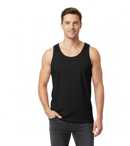 Chaleco de Algodón Negro Nova Thread para Hombre, Sin Mangas, Suave, Transpirable, Tejido Elástico, Diseñado para una Comodidad Diaria Duradera - Product Image 2