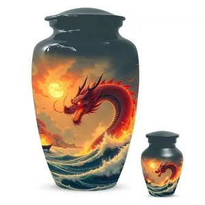 Urna Funeraria Agresiva con Diseño de Dragón para Adultos, Urnas para Cenizas de Hombre, Recuerdo Conmemorativo para Papá - Product Image 2