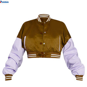 Vestes universitaires personnalisées pour adultes, femmes, avec couleurs, taille et logo personnalisés, vestes universitaires courtes pour femmes, best-seller - Product Image 5