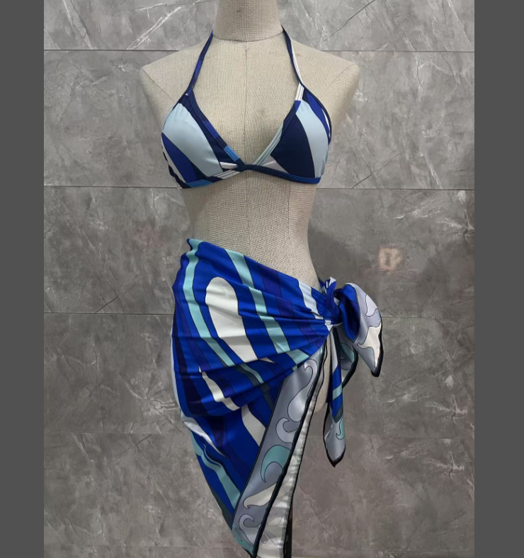 piece Women's Brazilian Sexy Solid Color print Bikini Set Simple