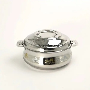 Cazuela de acero con acabado dorado y plateado personalizada de alta calidad, calentador de alimentos o servidor para uso en cocina y restaurantes - Product Image 2