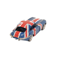 AJ100 - Modellino Auto Jaguar E-Type 1961 in Ferro Fatto a Mano Leggero Rettangolare da Collezione Regalo Vintage Design Moderno