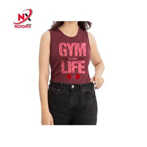 Alta calidad 2025 mujeres multicolor entrenamiento Fitness en blanco liso camiseta sin mangas diseño personalizado y logotipo para Salr hecho en Pakistán - Product Image 5