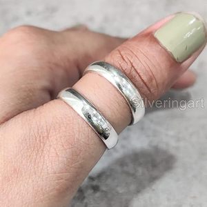 Anillo de Hombre, Anillo Sencillo de Plata, Anillo de Sello Pesado, Anillo de Meditación, Anillo de Plata de Ley 925 Hecho a Mano, Joyería Personalizada - Product Image 4