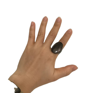 Anillo de Cuerno de Búfalo Natural Ecológico Negro Hecho a Mano Regalo Moderno para Aniversario de Bodas SANIYA HANDICRAFT - Product Image 5