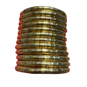 สร้อยข้อมือหลายสีเมทัลลิคสีทองและเงินกำไลชั้นกระชับชุบทองเหลือง18K ของขวัญคริสเตียนปาร์ตี้ทอง - Product Image 1