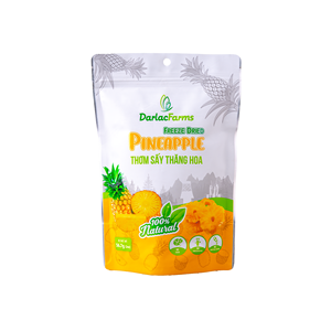 Rodajas de Piña Entera Orgánica Ligeras, Crujientes y Deshidratadas (FD) a Granel, Refrigerio de Fruta Dulce Amarilla Natural, Conservación - Product Image 1