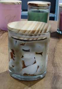 Scented Glass Jar Candles with Wooden Lid ( Net Wax <b>Weight</b> 175 gm) with Customised Fragrance - Product Image 6