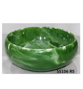 Cuenco de servicio de resina azul profundo pulido Cuencos de ensalada de estilo americano de lujo de la India Disponible para venta a granel japonés - Product Image 4