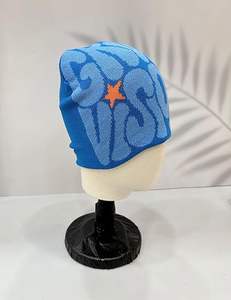 Bonnet chaud tricoté avec logo personnalisé Casquettes tête de mort Bonnets en tricot en gros Bon marché Broderie Mode Hiver Fournisseur direct OEM - Product Image 6