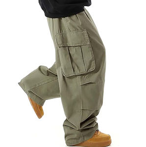 Pantalon homme anti-rides uni teint sur mesure respirant avec cordon de serrage à la taille en nylon bouton pression fermeture éclair latérale - Product Image 4