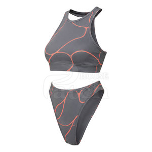 Ensemble bikini deux pièces personnalisé pour femme – Maillot de bain élégant avec bas taille haute en tissu extensible tendance – Collection été pour vacances et stations balnéaires - Product Image 3