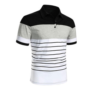 Polos de cuello de línea negra a precio de buena calidad para hombre con logotipo personalizado - Product Image 3