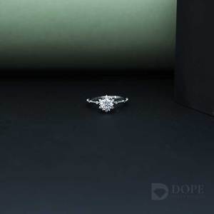 แหวนเพชรมอยส์ซอไนท์สแตนเลสสุดหรูแหวนแต่งงานสำหรับผู้ชายและผู้หญิง - Product Image 2