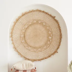 Nuevos diseños para colgar en la pared, arte de yute, arte de pared de alta venta de yute, elegante para el hogar, hotel, decoración, uso en venta al por mayor, precio barato, moq bajo - Product Image 6