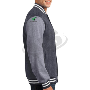 Qualité supérieure couleur unie Letterman veste d'hiver hommes col rabattu imperméable coupe-vent personnalisé avant utilisation extérieure rapide - Product Image 6