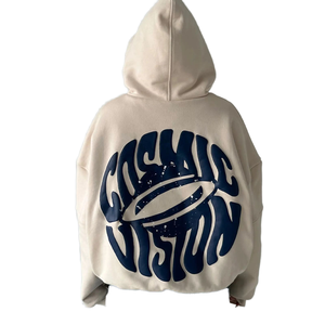 Sweat à capuche personnalisé sans ficelle pour femmes d'automne 3d logo Puff Print Hoodies - Product Image 1