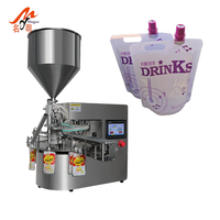 Machine de remplissage et de bouchage semi-automatique pneumatique à moteur PLC pour sachets souples, pour l'emballage de thé, de savon liquide, de shampoing, d'alcool et d'huile