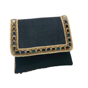 Designer Handmade Evening Ethnic Jute <b>Clutch</b> Bag for Ladies Handcrafted Bridal Plus Sling Elegant Evening Accessory - Product Image 2