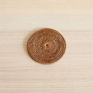 Handmade Woven Rattan Tea Coaster <b>Sets</b> Designer Wicker Coaster for Drinking <b>Mug</b> Glass Tea Cup Coaster Mats and Pads Placemats - Product Image 5