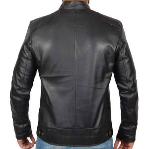 Meilleures ventes Veste en cuir à manches longues pour hommes New Fashion Top Wear Matériau en peau de vache fabriqué à partir de peau de mollet - Product Image 4