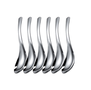 Cuillère à soupe en acier inoxydable Cuillère de service en acier à tête ronde Cuillère à soupe en gros Fabrication Prix le plus bas - Product Image 3