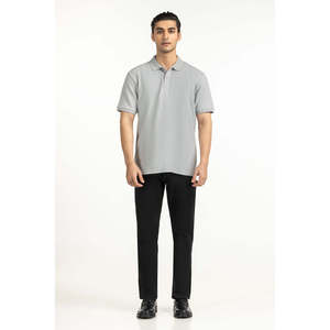 Polo classique pour homme, anti-plis, taille 6XL, motif uni, en soie tricotée, pour le golf, fourniture ODM, broderie foncée colorée - Product Image 6