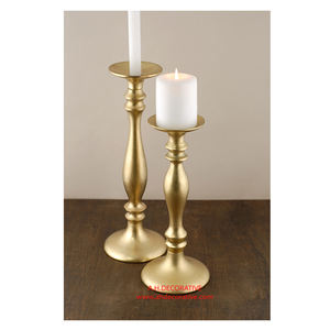 Bougeoir de luxe en aluminium plaqué argent décoration de la maison et décoration de jardin de noël pilier de chandelier fait main en métal massif - Product Image 6