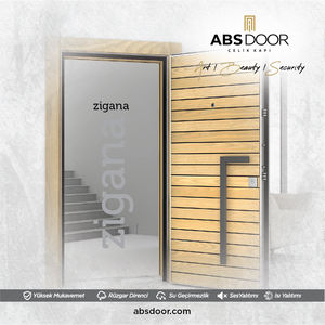 ABSDOOR ZIGANA Mejor Precio Puerta de Entrada Principal Diseño Posmoderno Acero Inoxidable Aislamiento Térmico Apartamento Excelente Turquía - Product Image 2