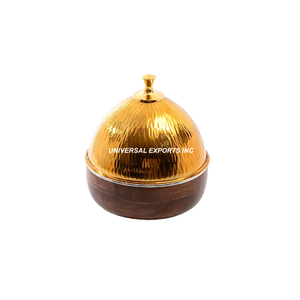 Chauffe-plats multifonctionnel en acier inoxydable, classique, élégant, neuf, écologique, passe au lave-vaisselle, finition noyer, dernière génération - Product Image 1