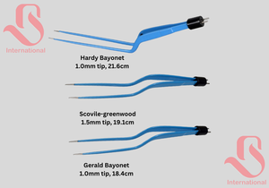 Bisónes Internacional - Juego de 3 Pinzas Bipolares de Acero Inoxidable Reutilizables, Antiadherentes, con Cable de Silicona Manual, Tipo Americano - Product Image 2