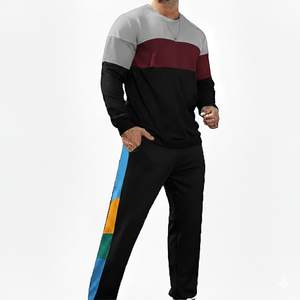 Ensemble survêtement délavé à l'acide, coupe ample, sweat-shirt et pantalon décontractés, logo personnalisé, vente en gros - Product Image 4
