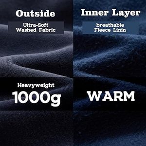 Sudadera con Capucha Casual para Hombre, Lavado Ácido, Color Sólido, Corte Regular, 100% Algodón, Secado Rápido y Transpirable, Ropa de Moda - Product Image 4