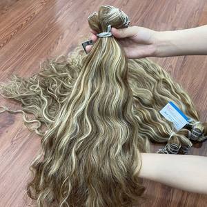 Extensiones de Cabello Humano Vietnamita Piano Highlight, Trama de Cabello Virgen de Doble Trama, Paquetes de Cabello de Calidad al por Mayor - Product Image 1