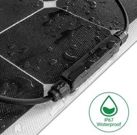 Panneau solaire flexible ETFE monocristallin 600W, entièrement noir, semi-flexible, module PV pour camping-car, bateau, marine, camping, alimentation de voiture