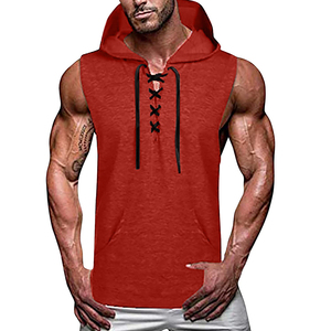 เสื้อฮู้ดแขนกุดสำหรับผู้ชายเสื้อฮู้ดแขนกุดสำหรับผู้ชายระบายอากาศได้โลโก้ออกแบบได้ตามต้องการ - Product Image 1