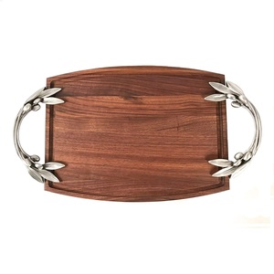 ถาดไม้ทรงหกเหลี่ยมถาดเสิร์ฟเค้กช็อกโกแลตหรือคัพเค้กถาดเสิร์ฟทำจากไม้สำหรับร้านอาหารคาเฟ่โรงแรม - Product Image 3