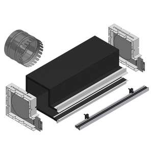 Grille de ventilation dissimulée Aircontrol, 2 ouvertures, 1500x50mm, profil blanc, version plaques de plâtre, registres et grilles - Product Image 4