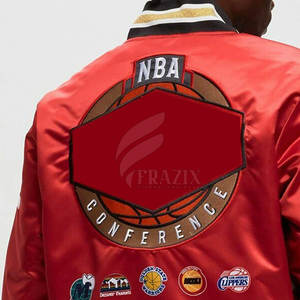 Chaqueta Bomber de Satén con Cuello Alto y Corte Ajustado, Hecha a Medida para Hombre, Cálida, de Invierno, Secado Rápido, Transpirable, con Logotipo Personalizado, Venta al Por Mayor - Product Image 5