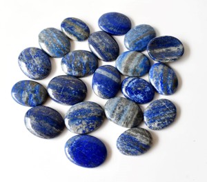 Natural Handmade Eco-Friendly Quartz Lapis Lazuli <b>Worry</b> Stones Blue Color for Decoration Massage and Pocket <b>Stone</b> - Product Image 4
