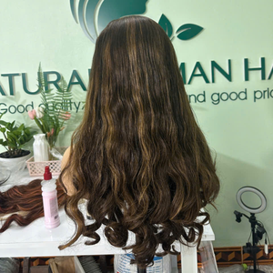 Perruque lace closure frontale perruque de cheveux humains bruts vietnamiens vierges vente en gros HD lace transparente - Product Image 4