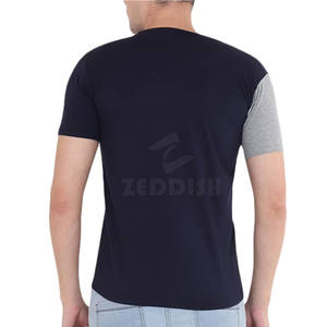 Camiseta de hombre de calidad profesional 100% algodón antiarrugas patrón sólido Top de punto para la venta - Product Image 3