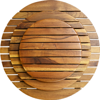 Ensemble de dessous-de-plat et de dessous-de-verre modernes en bois de teck, écologiques, réutilisables, résistants à la chaleur, durables, de 15 cm de diamètre et 20 mm d'épaisseur, pour la protection des tables